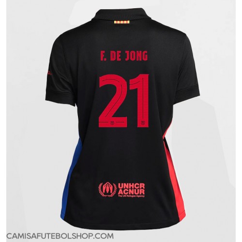 Camisa de time de futebol Barcelona Frenkie de Jong #21 Replicas 2º Equipamento Feminina 2024-25 Manga Curta